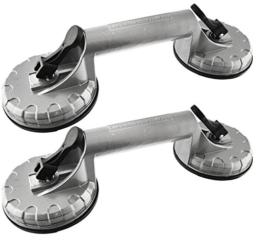 AB Tools 2PK Aluminium Double Suction Lifter Glass Window Mirror Metal Dent Puller TE344