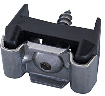 Zaundirekt Zaunpfosten Halterung für 60 x 40 mm Pfosten, 10 Stück, RAL 9005 | Ideal zum Nachrüsten | Inkl. Edelstahlschraube & Dübel | Mit Klemmdeckel | Für Standard-Zaunpfosten