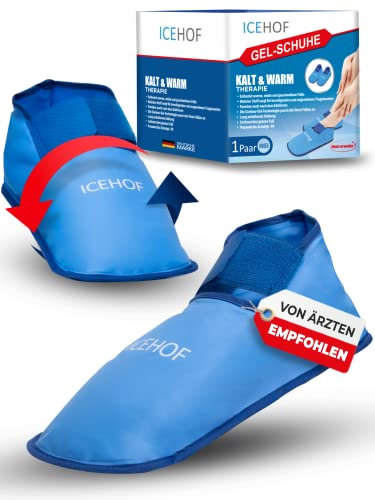 ICEHOF Bolsa gel frio - Unisex - Calzado de refrigeración para pies en terapia de quimioterapia Calcetines de hielo para reumatismo y lesiones - Azul