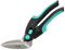 C.JET TOOL Teppichschere, Hochleistungsschere, Länge 25 cm Industrieschere, Mehrzweckschere für Teppich, Pappe, Leder, Beschneiden, Gartenarbeit, professioneller weicher Griff aus Edelstahl (Türkis)