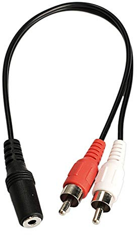 ONOGAL Adattatore Cavo Audio 2x RCA Maschio a Jack Stereo 3,5 mm Femmina 2377_bis