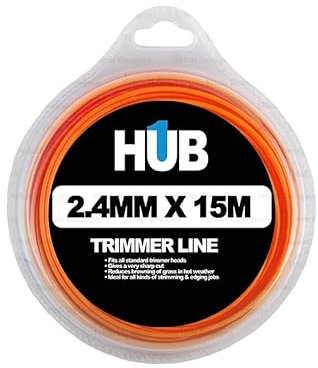 OneHub Trimmer line 2.4mm x 15m Strimmer Line for Garden Grass Strimmer Strimmers Electric