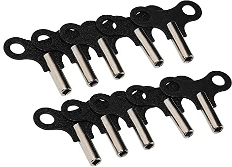 Llave de Cuerda de Reloj, 10 Piezas Llave de Relojería de Acero Herramienta de Reparación de Relojes, para Llave de Cuerda de Reloj de Escritorio Mecánico Antiguo