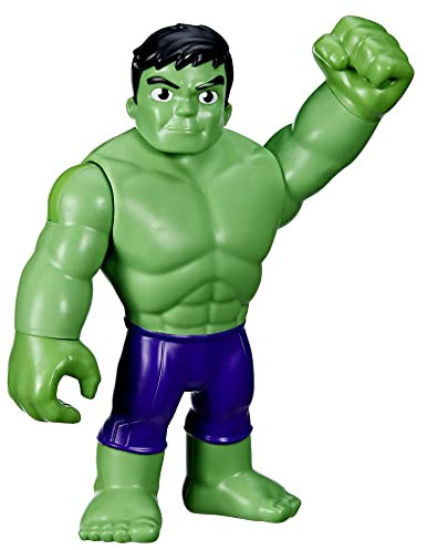 Marvel Hasbro Spidey et Ses Amis Extraordinaires, Figurine de héro géante 22 cm Hulk, Jouet pour Enfants à partir de 3 Ans, Taille Unique