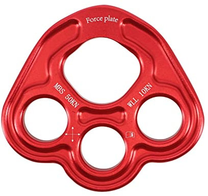 KIZQYN Schaukeln Schwingring, Hängemattenloch, Aluminium, 4-Loch-Hängematte, Trainingswanderung, Rigging Board Breakout Board Multifunktions Trapeze (Color : Rot)