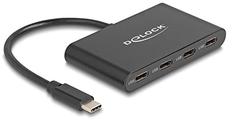 Delock USB 3.2 Gen 2 USB Type-C(TM) Hub con 4 x USB Type-C(TM) Jack - 10 Gbps