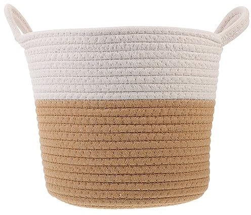 Yardwe Cesta de Flores Tejida Portátil Cesta de Plantas Tejida para Organizar El Hogar