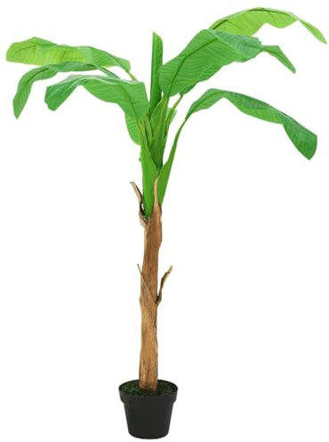 Homgoday konstgjort bananträd med kruka 180 cm grön