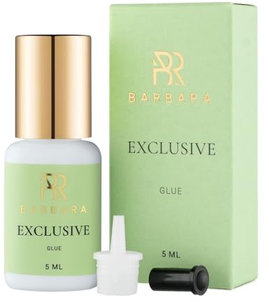 Colle Professionnelle pour Extensions de Cils BARBARA Exclusive | Longue durée jusqu'à 8 semaines | Pour les yeux sensibles – Vapeurs minimales | Adhérence rapide 0,5-sec. | Colle Pour Faux Cils