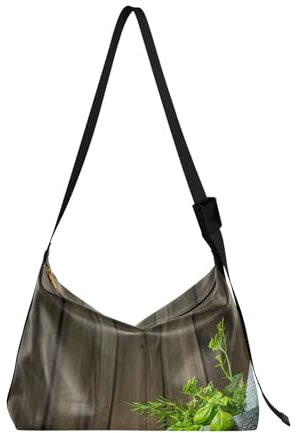 Mortier avec herbes aromatiques de cuisine, sac à main latéral, sac à bandoulière en cuir pour filles, sac fourre-tout, sac à bandoulière, sac à bandoulière de sport, table en bois, multicolore, 1
