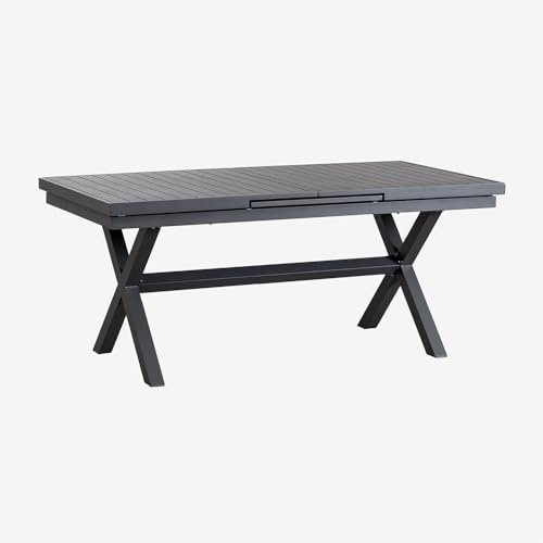 SKLUM Rechteckiger Gartentisch 180-240x90 cm ausziehbar aus Aluminium Karena -