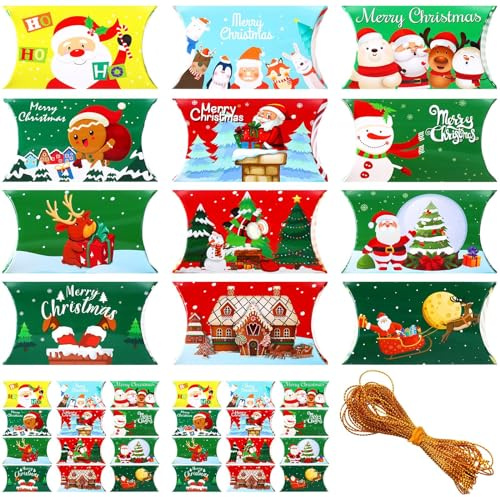 24 Stück Weihnachten Geldgeschenk Verpackung Klein,Verpackung Geld Weihnachten Wunscherfüller,Geldgeschenke für Kinder Famile Freund Kollegen,Papier Geschenkbox Klein(Wiederverwendbar)