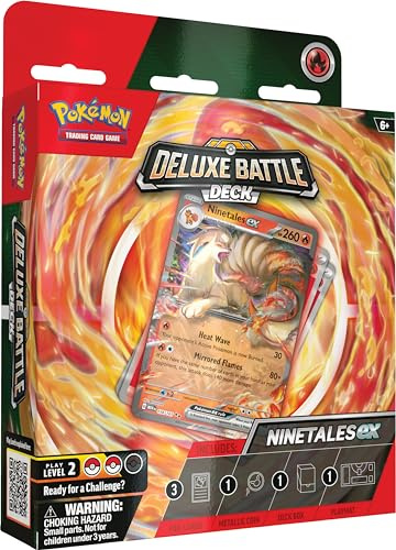 Pokémon TCG: Ninetales ex Deluxe Battle Deck (Baraja de 60 Cartas Lista para Jugar y Accesorios)