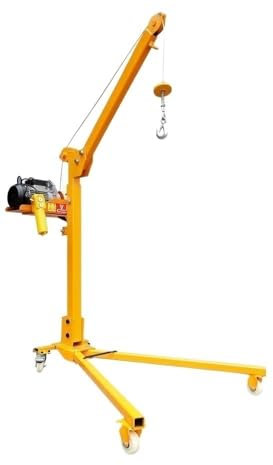 DDKYHU Manueller Kran, elektrische Hebebühne für Haushaltsfahrzeuge, mobiler tragbarer Kleinkran YIJIAN (Farbe: elektrisch 220 V, 200 kg) (Handkurbel 500 kg)