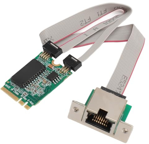 M.2 A+E Gigabit-Glasfaser-Serverkarte, Ethernet-Adapter mit RJ45-Steckplatz, für Industriecomputer, Eingebettete Computer, Einplatinencomputer