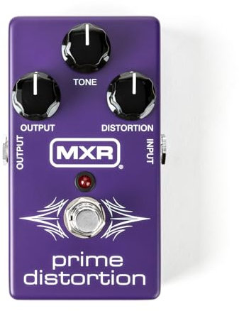 MXR - M69P PRIME DISTORTION PURPLEM, Distortion Pedal, komplett analoge Schaltung, dynamische Verzerrung, Output-Tone-Distortion-Steuerung, True Bypass-Schaltung