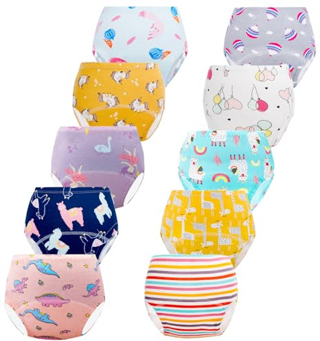 JackLoveBriefs 10-pack inlärningstrosor för pojkar flickor (2–6 år), Brons, 3-4 år