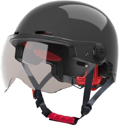 retrò Casco Scodella Portatile Mezzi Caschi Jet, Mezzo Casco da Motociclista Vintage Caschi Caschi Casco A Scodella Scooter Motorino ECE Omologato Mezzo Elmetto da Moto retrò