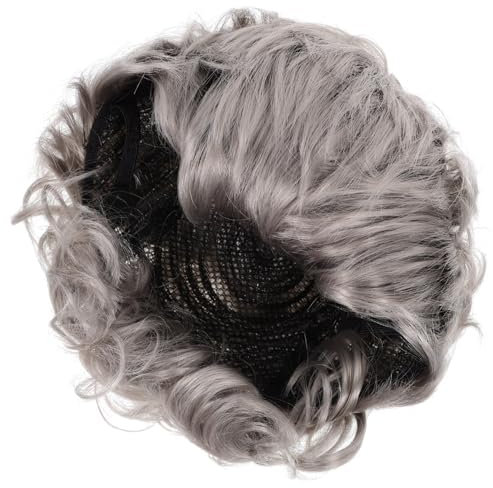 Vaguelly Elderly Cosplay Perücke Weiße Kostümperücke Für Damen Und Herren Hochtemperaturfaser Für Halloween Karneval Bühnenauftritte Und Themenpartys