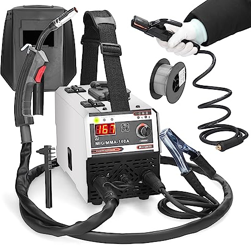 ACAGALA 2-in-1-MIG-E-Hand-Schweißgeräte Kohlendioxidgas-geschütztes und manuelles Schweißen Mehrzweck-IGBT-Gleichstrom-Inverter-Schweißgeräte Eingebauter Drahtvorschubmechanismus