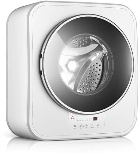 Wall-Mounted Mini Drum Washing Machines, 3kg Hot Air Tumble Dryer, Full-Automatic Front Load Washing Machine, Underwear Socks Washer, 800w Compact Laundry Dyer for Apartment, Rvs, Dorms