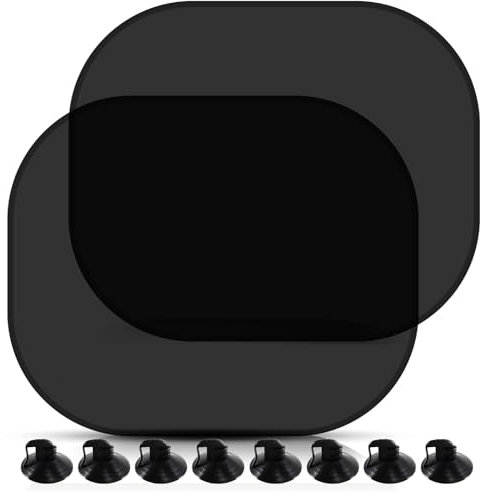 Parasole universale per auto, con protezione UV, 44 x 35 cm, parasole con 8 ventose, universale, adatto per la maggior parte delle auto (99%)