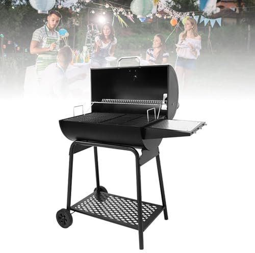 Stand-Kochgrill, Tragbarer Holzkohlegrill Für Den Außenbereich, Grill Mit Thermometer, Grill, Eintopfofen, Grillofen Für Zuhause, Garten, Camping, Terrasse