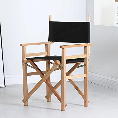 Tragbarer klappbarer Regiestuhl für Make-up-Künstler, 61 cm hoch, aus Holz, Friseurstuhl mit Rückenlehne aus Segeltuch, leicht und einfach zu tragen (Größe: 44 cm A)
