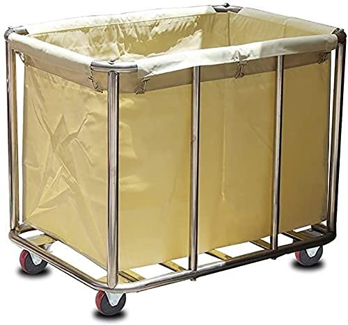 HUIBBGO Bewegliche Trolleys, abnehmbare Taschen mit Wäschekorb, Dicker großer Wäschewagen mit Rädern, robuster Wäschebehälter, Hotelservice, Reinigungskollektion