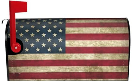 American Flag Print Spring Mailbox Covers,Outdoor Decor,Easy To Install With Soft Magnetic Strips