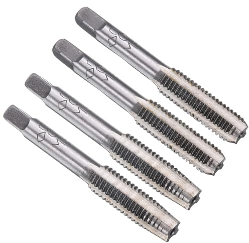 QUARKZMAN 2 Juegos De Machos Manuales Métricos, M8 x 1.25 H2 Roscado Cónico + Macho De Fondo, Acero De Herramienta De Aleación 9CrSi Kit De Herramientas De Roscado Y Fresado