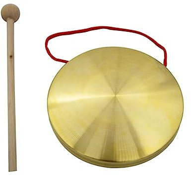 Yardwe Gong Percussion Gong Schlaginstrument Aus Hochwertigem Kupfermaterial Für Firmeneröffnungen Basketballspiele Und Mehr Mit Ergonomischem Griff Für Angenehmen Halt Und Sicheres Schla