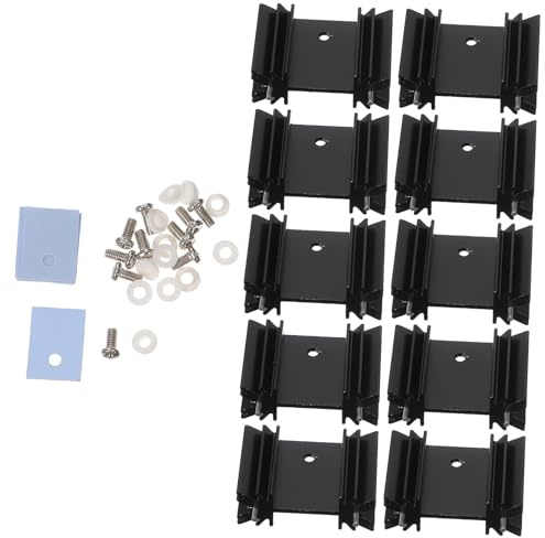 VILLCASE 40pcs Aluminum Voltage Regulator Heat Sink with Good Thermal Conductivity and Cooling Performance, Silver Metal Transistor Radiator Heat Sink for Electronics Cooling Random Color