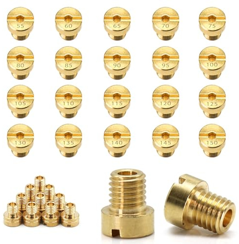 INNAL Kit de Chorros Principales de Carburador Carburador Boquilla Principal Carburadores Jets 55 60 65 70 75 80 85 90 95 100 105 110 115 120 125 130 135 140 145 150 (amarillo, M5)