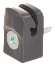 Aqbau® Lot de 50 supports de fil tendeur anthracite avec vis, accessoires de clôture en treillis, support de fil pour clôture grillagée, pour des installations stables et durables, résistant aux UV