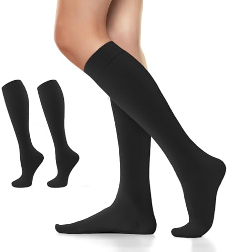 Migliore Wear Kompressionsstrümpfe Damen & Herren 20-30 mmHg, Klasse 2 Medizinische Kompressionsstrümpfe, Stützstrümpfe Flug Thrombosestrümpfe - Geschlossene Zehen