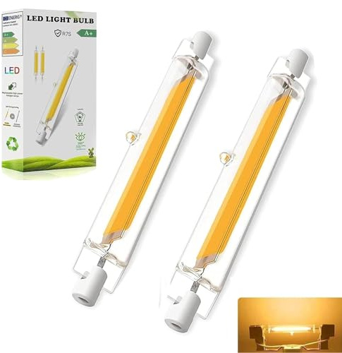LVLIZHHO R7s LED 118mm 100W, LED R7s Dimmbar Lampen Ersatz für 118mm 100W Halogenlamp, Warmweiß 3000K 1000 Lumen, Kein Flackern, 360°Abstrahlwinkel, 2PCS