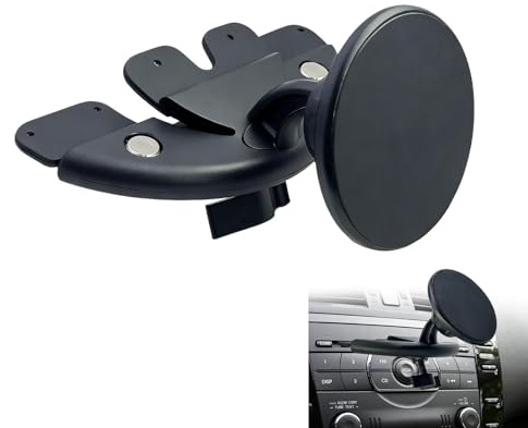 SEYUGOPTI Magnetisk Mobiltelefonhållare för CD-slits, 360° Vridbar Bilstöd Kompatibel med MagSafe, Universell CD-plats Telefonhållare för iPhone 17 16 15 14