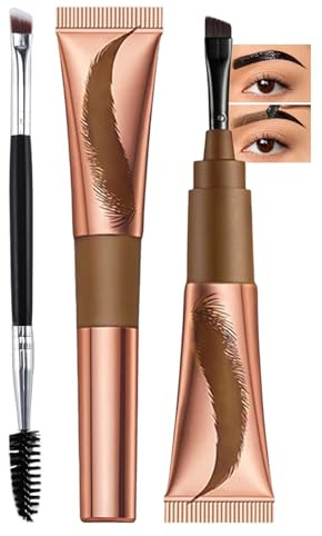 Erinde ögonbrynsfärg gel, tatuering Brow Gel Tint, Peel Off Eyebrow, vattentät och färgbeständig, högpigmenterad, långvarig effekt, med ögonbrynsborste #02TAUPE