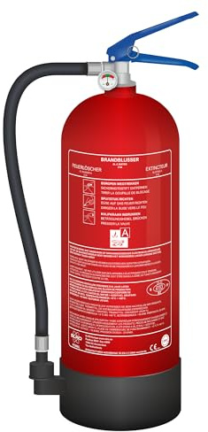 ELRO FEW6L Extincteur à Eau 6 L – Classe A – Écologique – pour Maison, Atelier, Garage et Bateau – Certifié en 3