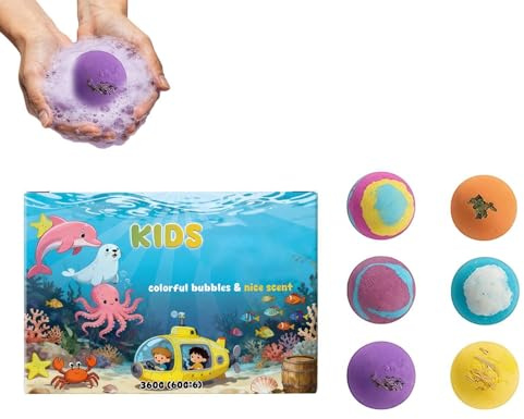 Espuma de Baño - con Bomba de Baño Perfumada con Sensorial - 6 Unidades de Espuma de | para Mujer, Hombre, Familia, Viaje