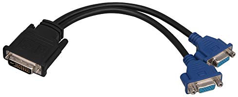 BQLZR DVI-Male DVI-I to VGA Female Monitor Video Splitter Adapter Cable for Duplicating Images,Only Divider Line Can be Used at a Time