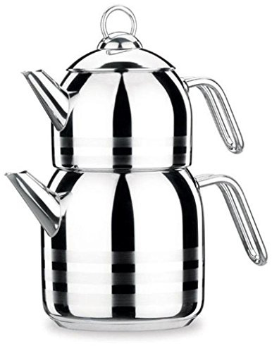 KORKMAZ ASTRA 2.9 Liter 18/10 Stainless Steel Premium Turkish Teapot