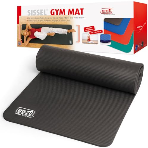 SISSEL Gymnastikmatte 1,5 cm | Yogamatte rutschfest 180 x 60 cm | Sportmatte mit Dämpfung | Für Fitness & Yoga Training zuhause | Turnmatte & Fitnessmatte