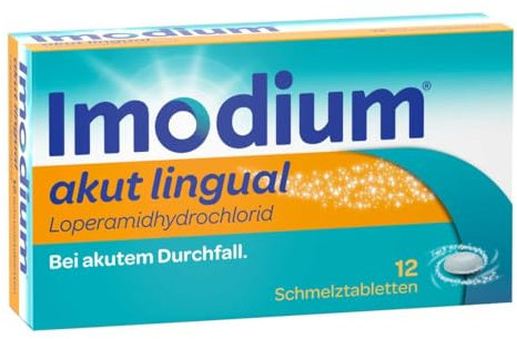 Imodium® akut lingual - Soforthilfe bei akutem Durchfall – Schmilzt sofort auf der Zunge - 12 Tabletten