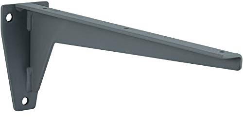 Gedotec Winkel-Schwerlastträger Metall Regalträger - MIRA | Tiefe: 330 mm | Schwerlast-Konsole Tragkraft 150 kg | Regalkonsole Stahl grau | Materialstärke 6 mm | 1 Stück - Wandkonsole für Regalböden