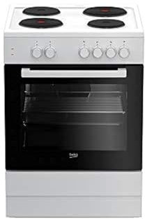 Beko FSS66000GW - Cocina (Cocina independiente, Negro, Blanco, Giratorio, Blanco, Frente, Hornillo eléctrico / Placa eléctrica)