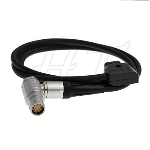 HangTon High Flex Power Cable D-tap P-tap to Right Angle 8 Pin for ARRI Alexa Mini, Amira, Alexa Mini LF Camera (1m, Right Angle 8-Pin)