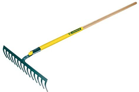 Leborgne - Râteau Cailloutis 14 Dents Manche Bois 150 cm Certifié PEFC 100% - Outillage de Jardin - Râteaux - Pour Griffage, Aération, Nivelage - Polyvalent et Résistant