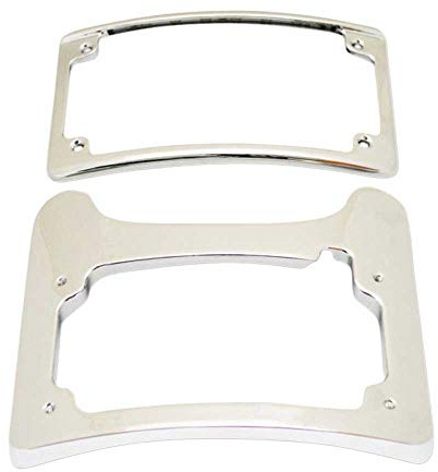 Custom Dynamics Turn Signal Eliminator Kit™ for Harley Touring Models - Chrome LED illuminated, curved license plate frame and tail light mount (CD-TS-ELIM-C)